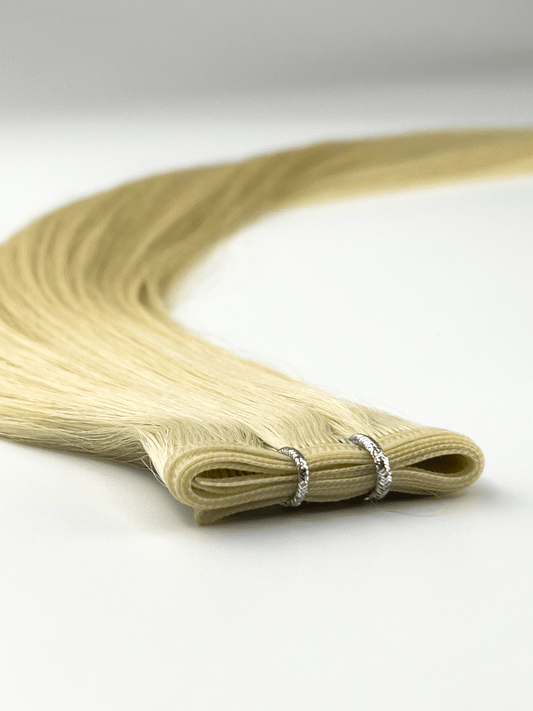 Genius Slim Weft seamless blend on natural hair